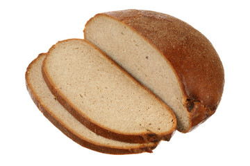White bread on a white background