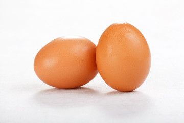 eggs on white background