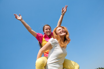 Mom and Daughter Having Fun