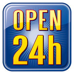 schild 24 hours open