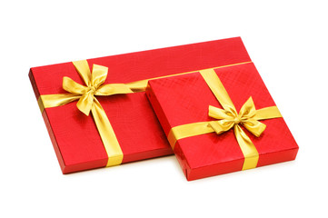 Gift boxes isolated on the white background