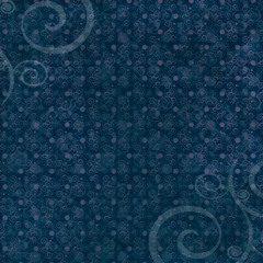 Dark blue swirl and dot pattern background