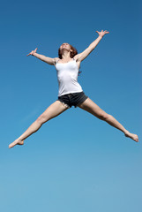 Fototapeta premium The happy young Girl on Outdoors