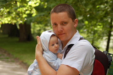 Father with children