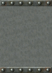 Fototapeta premium Background - metal plates with rivets