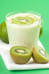 refreshment and creamy milkshake  kiwi and lime