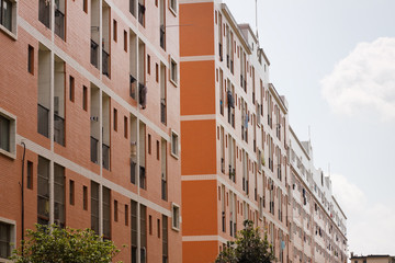 the apartment blocks