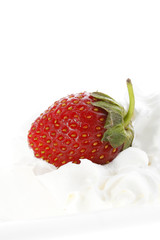 strawberry in cream