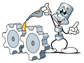 Metall-Figur schmieren