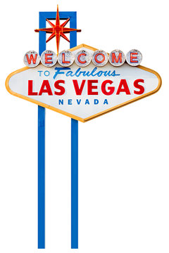 welcome to fabulous las vegas sign isolated on white