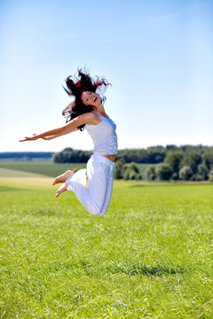 springen in der natur