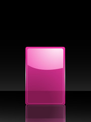 reflected pink glass plaque