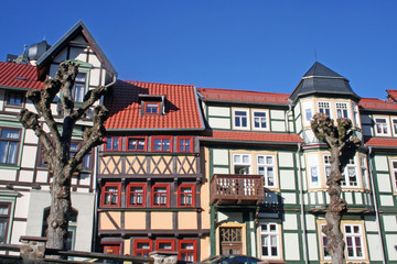 Malerische Fachwerkhäuser in Stolberg (Harz,Sachsen-Anhalt)