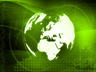 Europe map technology-style