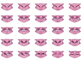 Pink Cat Faces