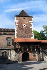 Fototapeta na wymiar Średniowieczne fortyfikacje w Krakowie