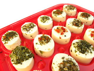 Mozzarella Italian cheese with spices