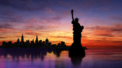 New York silhouette © TebNad