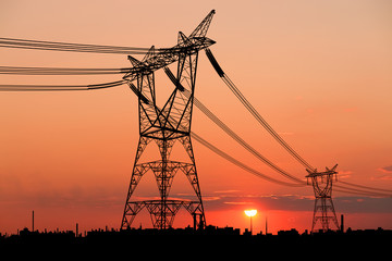 Electricity pylons