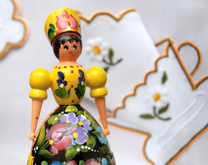 Hungarian handmade wood puppet