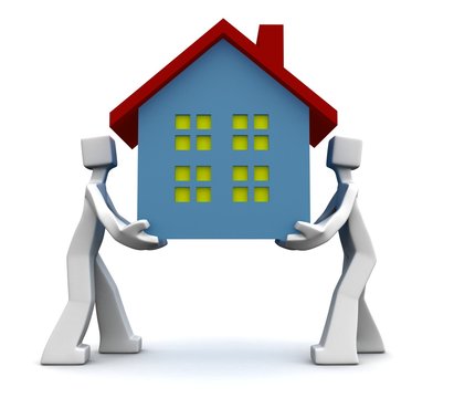 Moving house concept