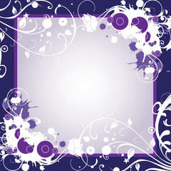 cadre violet et blanc