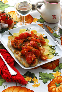 Mormore alle erbe e pomodori - Secondi di pesce Lombardia
