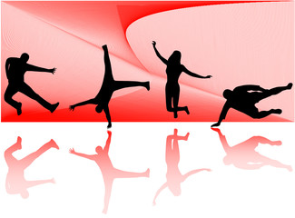 Illustration of sport silhouettes