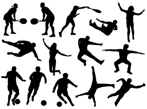 Illustration of sport silhouettes