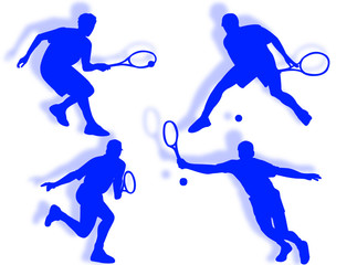 Tennis silhouettes