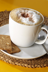 Cappucino and biscuit
