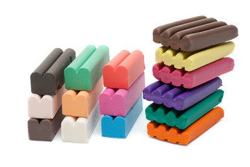 Multicolour piles plasticine