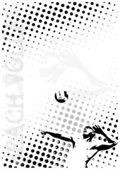 volleyball dots poster background