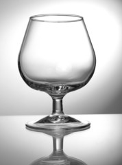 transparent empty wine glass