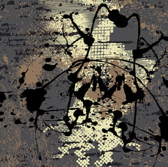 Grunge Background With Black Splatter