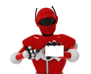 Photo sur Plexiglas Robots robot et carte de visite