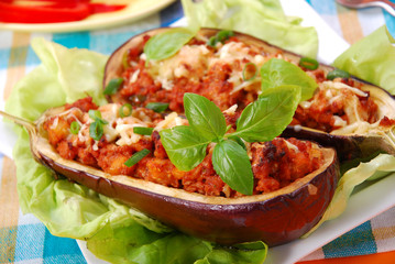 stuffed aubergine