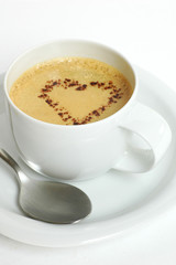 Tasse Kaffee mit Herz