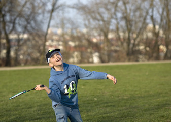 Beim Federball