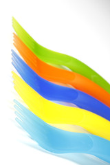 plastic forks background