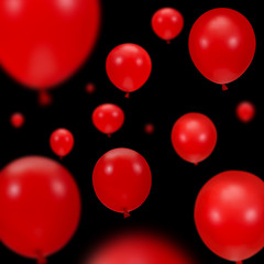 Background of red party balloons - 14995989