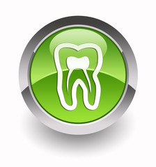 Tooth glossy icon