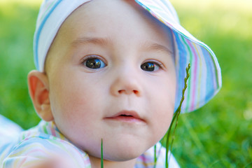 Baby in  cap