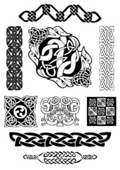 Celtic vector  art-collection on a white background.