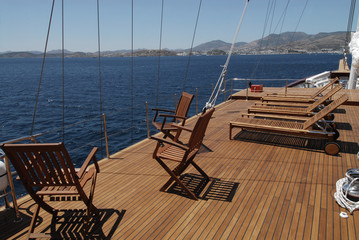wooden boat deck