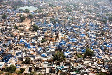 View of Jodhpur, the blue city.