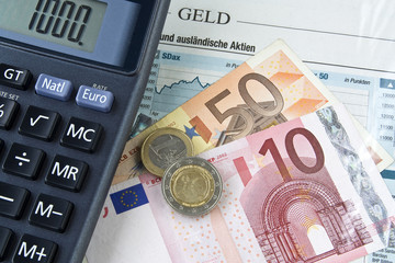 Geld und Taschenrechner