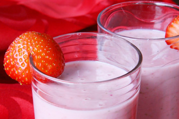 Milchshake,Erdbeeren