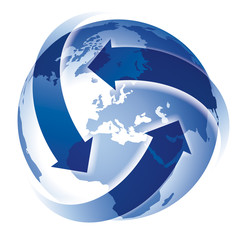 Naklejka premium Logistik weltweit