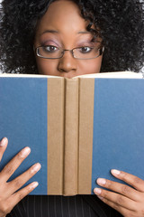 Black Woman Reading Book
